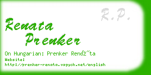 renata prenker business card
